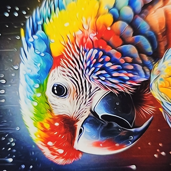 4x6 Parrot Watercolor Bird Oil Painting Art Fantasy Print - Picture 4 of 5